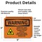 Signmission Radiation & Laser Sign, 3.5 in H x 5 in W, Vinyl Decal, Rectangle OS-2PACK-WS-D-35-L-12163 - alternate 2